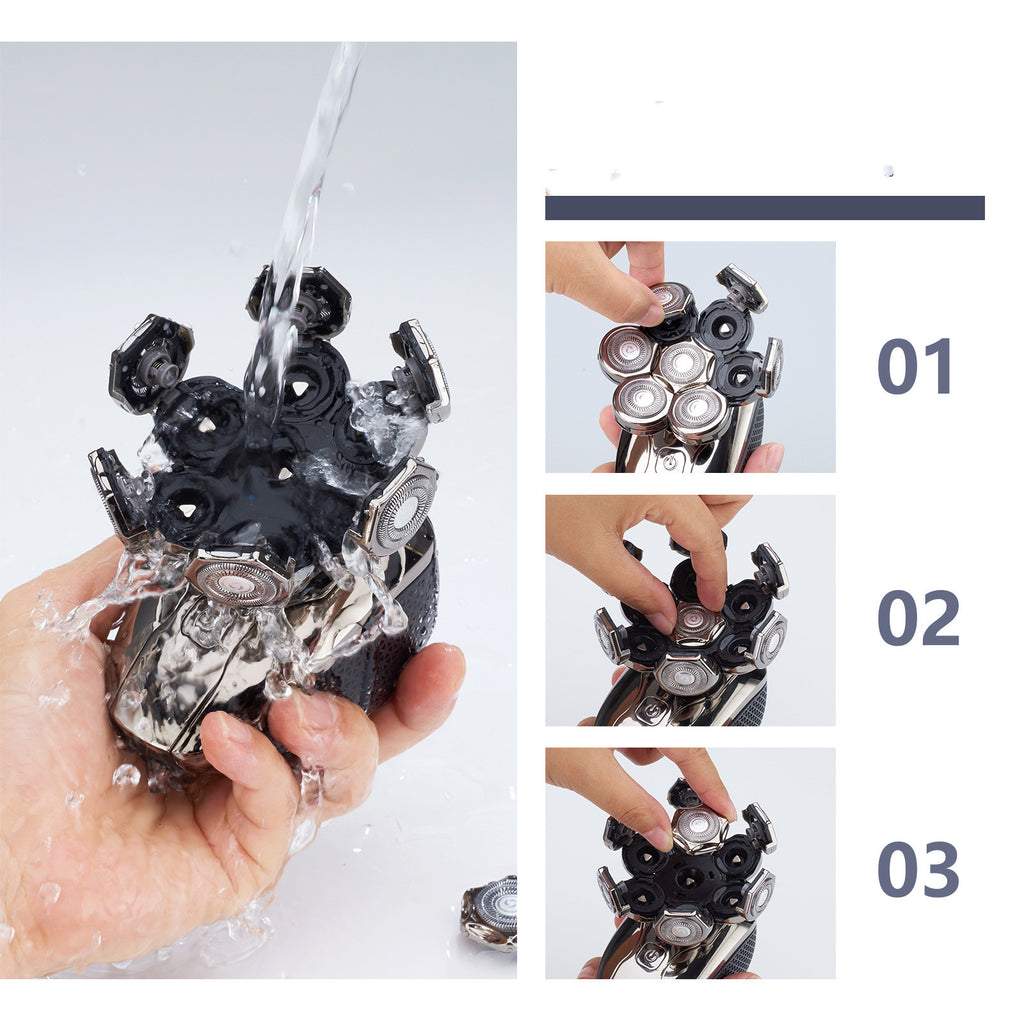 Seven-blade Razor Digital Washable Men's Shaving Machine