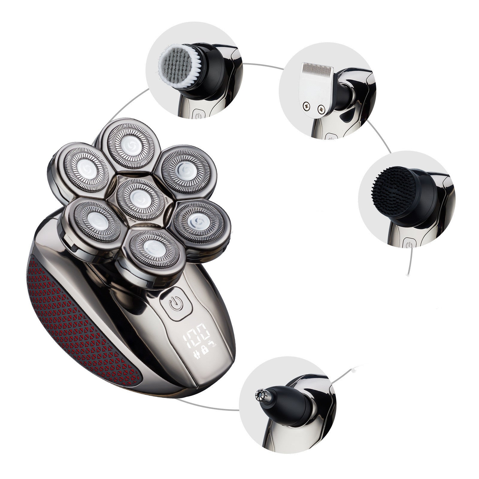 Seven-blade Razor Digital Washable Men's Shaving Machine